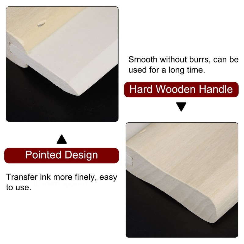 HARFINGTON Screen Printing Squeegee 4 Inch 75 Durometer Rubber Blade