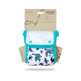 Petit Lulu Minimal Nappy AI2 Nappy Free, Birds (Turquoise)