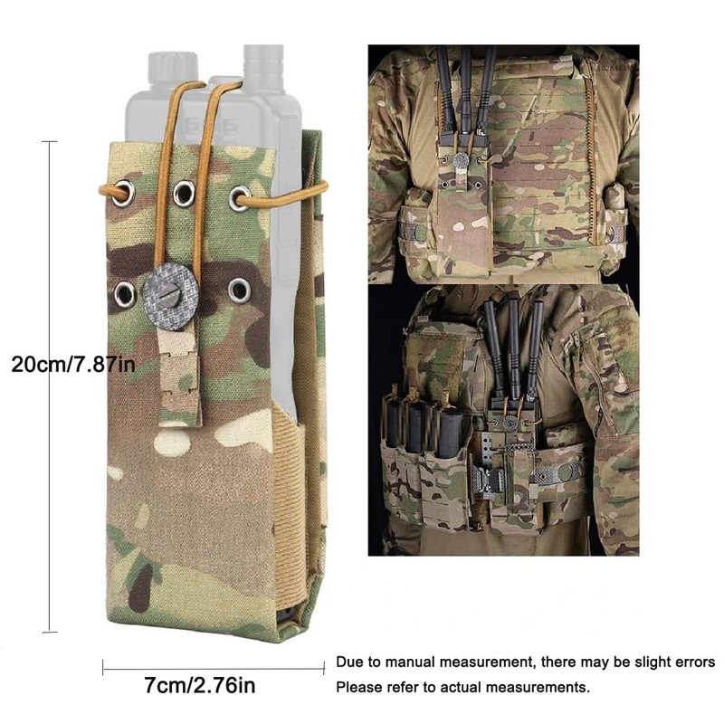 Tactical MOLLE Radio Pouch & Water Bottle Holster – 500D