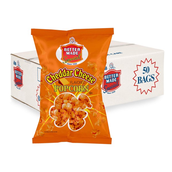 Better Made Special Cheese Flavored Popcorn - Case of 50 - .625oz Bags (CHEDDAR CHEESE)