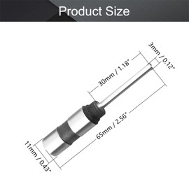 Utoolmart 3mm Paper Punch Drill, Straight Shank Hollow Bit Tool, for Hole Puncher Punching Binding Machine 2Pcs