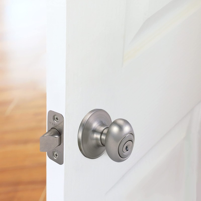 Design House 750505 Egg Keyed Entry Door Knob Satin Nickel