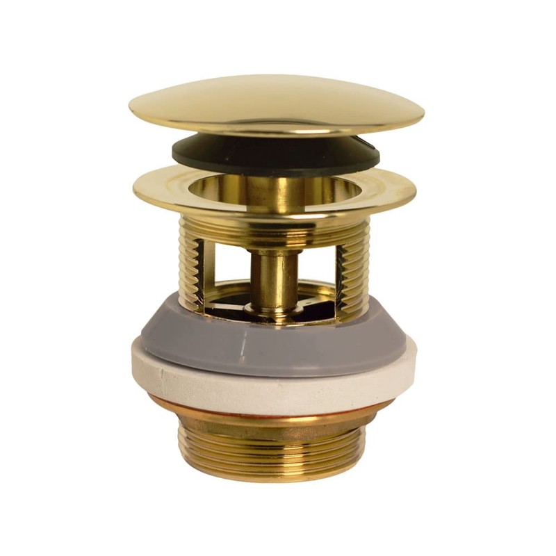 Westbrass Tip-Toe Integrated Overflow Bath Drain, Polished Brass, D98R-01