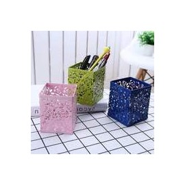 RICOO Pen Holder Desk, Pen Holder, Pen Box B003-GNx3, Desk Organiser, Metal Office Organiser, Space Saving Office Organisation, Pen Holder, Green