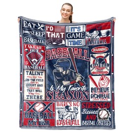 VHIKMLY Baseball Gifts for Boys, Coach Gifts for Men Who Love Baseball, Cool Blankets for Players, Sports Stuff, Sports Themed Blankets 60"X 50"