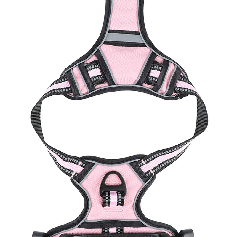 Dog Harness Double Layers Adjsutable Breathable Mesh Reflective Escape Proof