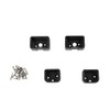 Deckorators Textured Black Aluminum Contemporary Rail Horizontal Bracket Kit (2-Piece,