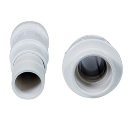 Midline Valve 567SD200 Heavy Duty PVC Repair Coupling; Expandable Pipe Fitting; 2''; White Plastic