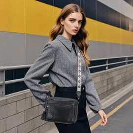 APHISON Crossbody Purse for Women，Small Crossbody Bags Trendy Vegan Leather Shoulder bag with Adjustable Strap and Tassel