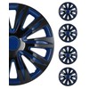 SCITOO 17 Inch Set of 4 Hubcaps Black Lacquer &