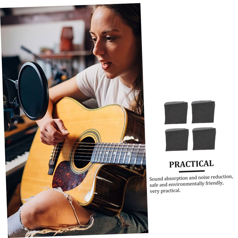 Gatuida 4Pcs Acoustic Absorbing Blocks Soundproof Cotton for Recording Studio