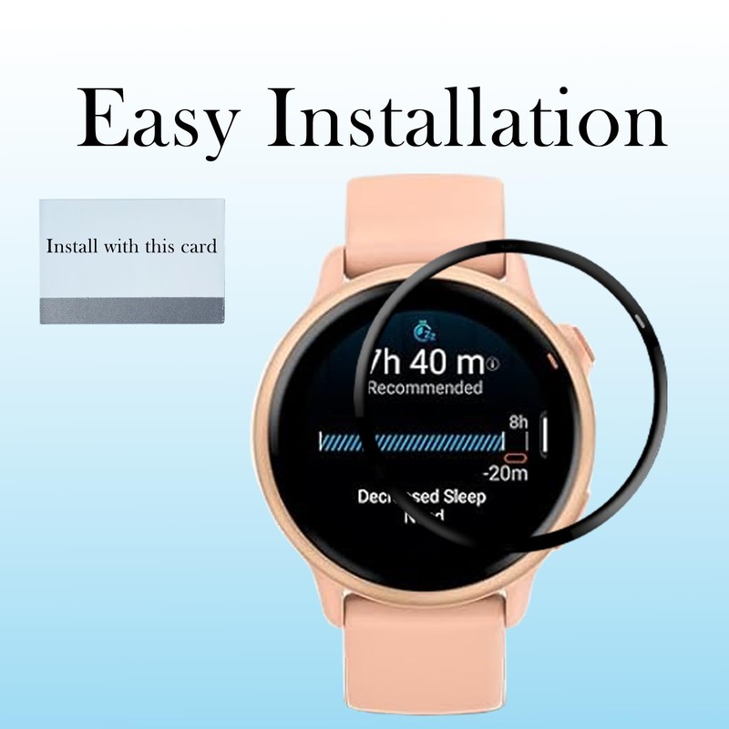 3 Pack for Garmin Vivoactive 6 Screen Protector, 3D Full