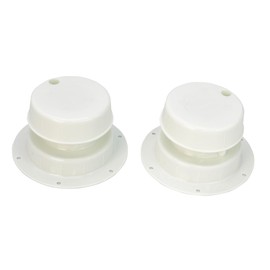 X-Haibei 2 Pack RV Plumbing Vent Cap Roof Sewer Cover Camper Vent Cap Replacement White Plastic for Trailer 1 to 2 3/8 inch O.D. Pipe with Screws