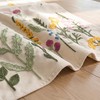 Beige Soft Chain Embroidery Wild Floral Spring Table Runner, Seasonal
