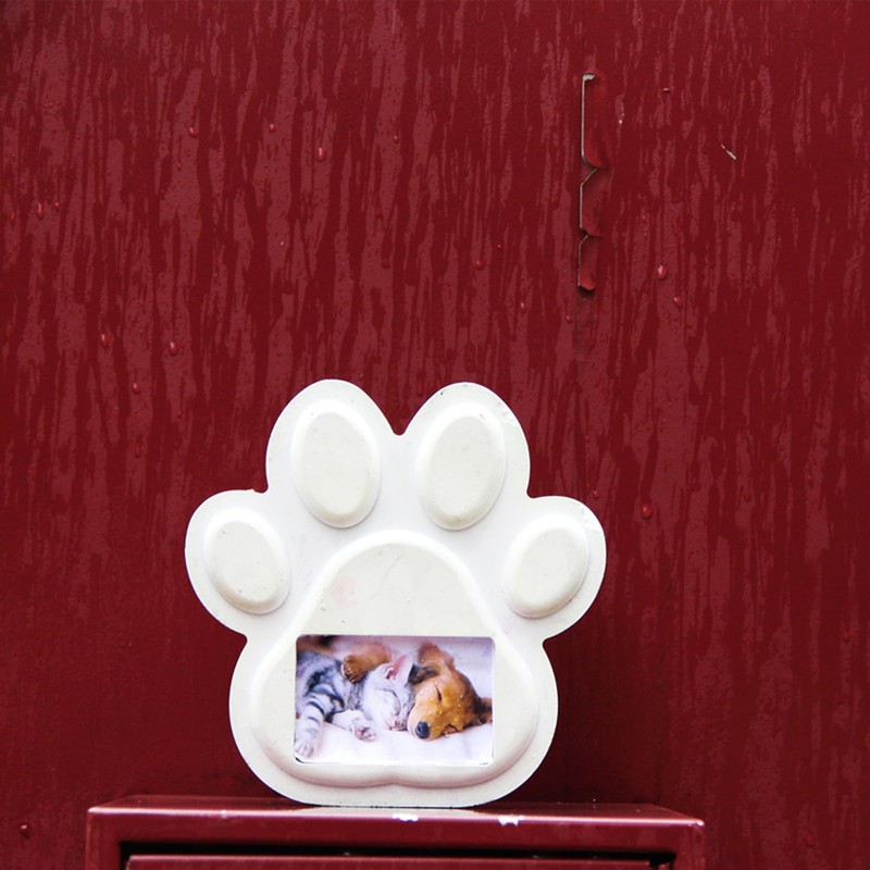 ZUDILYO Pet Pawprint Frame Mold Pet Memorial Stone Mold Dog