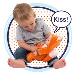 Smoby 210123 Minikiss Animals Cuddly Fox Kissing Doll, Cuddly Doll, for Children from 12 Months