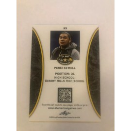 2018 Leaf Penei Sewell US Army All American card #95 " 2-card lot "