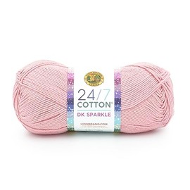 Lion Brand Yarn 24/7 Cotton Dk Yarn, 1 Pack, Pink Diamond