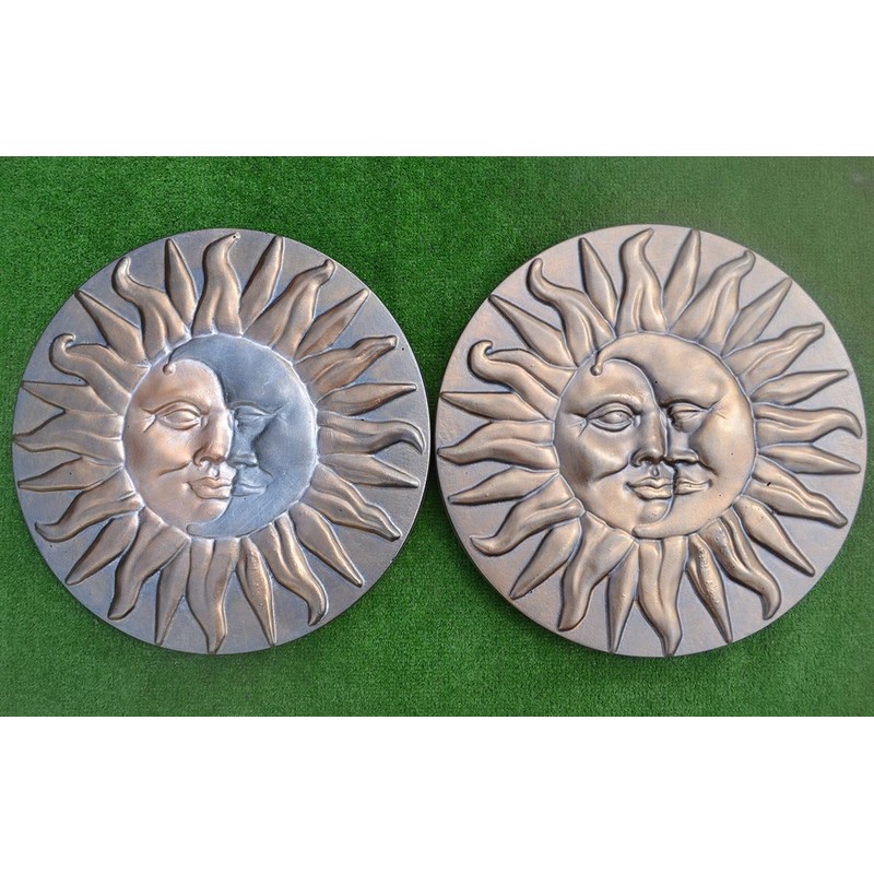 Concrete Mold Sun and Moon Plaster Concrete Stepping Stone Garden