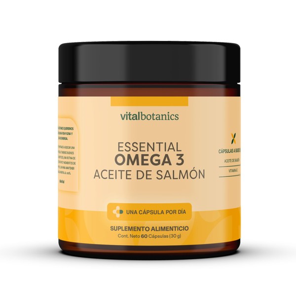 Essential OMEGA 3 Aceite Puro de Salmón con Vitamina E