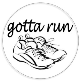 Kiwi Gifts Gotta Run - 25 Pack Circle Stickers 3 Inch - Runner Running Athlete