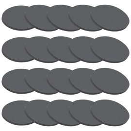 PATIKIL Rubber Solid Discs Washers, 20 Pcs 20mm OD x 1.5mm Thick Rubber Round Gasket Pad Bushings Spacer Washer for DIY Gasket Craft, Black
