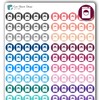 Laundry Planner Stickers / 110 Dot Vinyl Stickers (1/2”) /