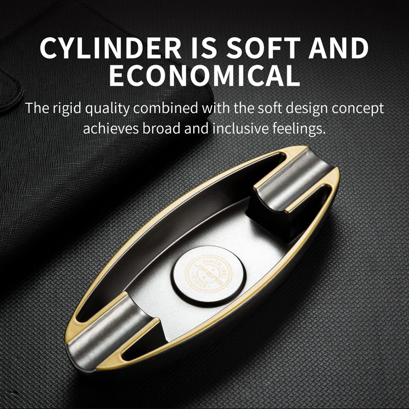 CIGARLOONG Cigar Ashtray Plastic Desktop Cigar Holder Holds 2 Cigars