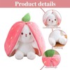 Strawberry & Carrot Design Plush Toy, 1 Count Cute Rabbit