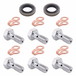 ApplianPar Fuel Return Line Banjo Bolt Copper Gaskets Kit for Dodge Cummins 1989-1998 12V 4bt 6bt 6ct Engin Replace 3905307