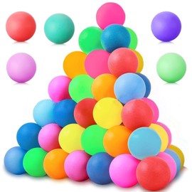 Pack of 60 Colourful Table Tennis Balls Ping Pong Balls 40 mm, Fun Balls Training Ping Pong Balls Premium Reusable Table Tennis Balls Multifunctional Ping Pong Balls for Adults and Children Family