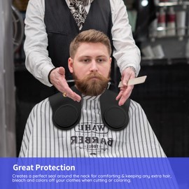 Segbeauty Hairdressing Salon Stylist Cutting Collar, Rubber Neck Wrap Neck Protection for Haircut Hair Dye, Black (black-B)