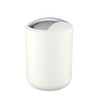 WENKO Brasil Swing Cover Bin, White, 14 x 14 x