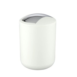 WENKO Brasil Swing Cover Bin, White, 14 x 14 x 21 cm