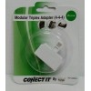 Conect-It Modular Triplex Adapter 3-Way Telephone RJ11 Plug Jack Splitter
