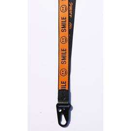 TOOLIN Neck Strap Keychain for Women and Men, Lanyard for Keys, ID Card Holde, Wallets and ID Card Holder, Smile Orange
