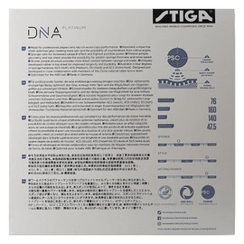 STIGA DNA Platinum M 2.1 Table Tennis Pad with Superior Grip and Optimal Spin - Red