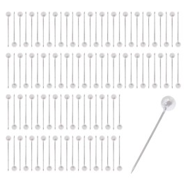 DBOO 100 Pieces Pearl Pins 2.5cm - Wedding Florist Bouquet Buttonhole Craft DIY Dressmaking,Craft,Sewing,Decorations,Floral Corsage Bouquet Pins with Plastic Box