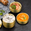 4Pcs Stainless Steel Rice Bowl with Lid 4.7In, 13 oz