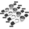 Measuring Cups and Spoons Set Including 8 Stainless Steel Magnetic