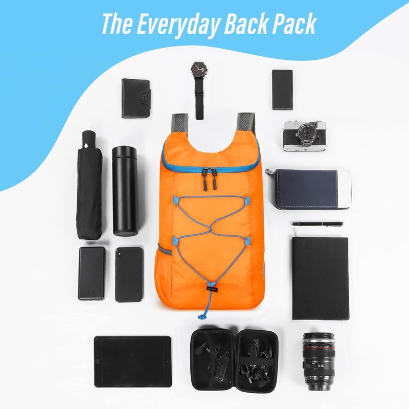 Sahunfri 2 Pcs Ultra Lightweight Backpack, Foldable Backpack Water Resistant