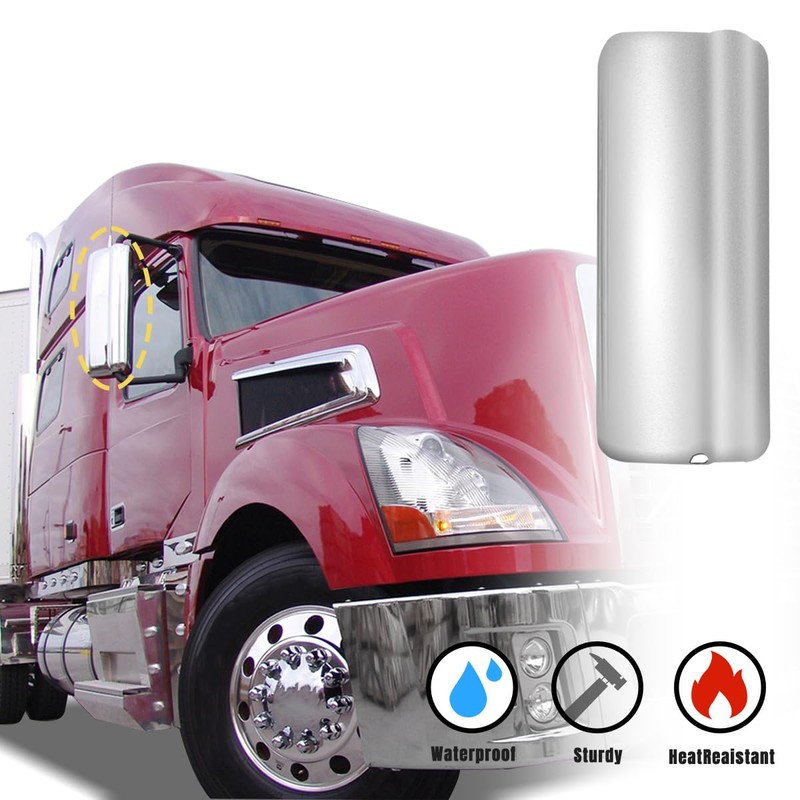 Chrome Door Mirror Cover Passenger Right Side Compatible with Volvo