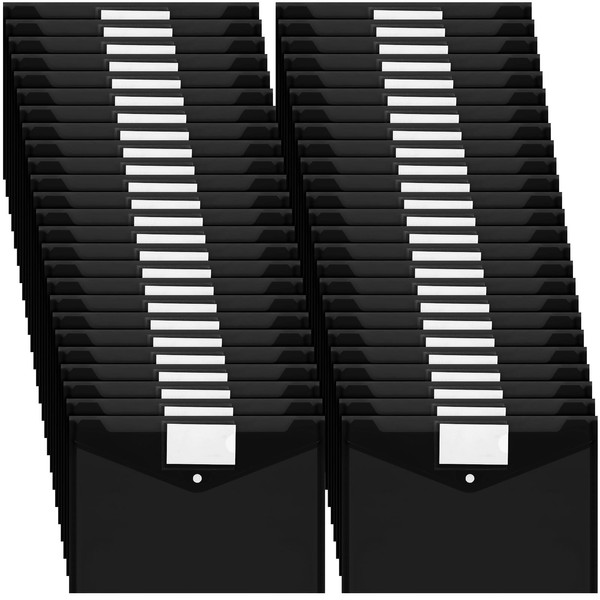 Yeaqee 50 Pcs Plastic Envelopes Poly Envelopes File Folders with