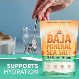 Baja Coastal Sea Salt, Natural Course Grain, 453g, Unrefined Mineral Salt from Sea of Cortez
