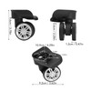 1 Pair Replacement Suitcase Wheels, Universal Travel Luggage Caster Mute