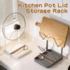 2 Tier Pot Lid Holder Rack for Kitchen Storage, Multifunctional