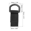 [PATIKIL] Belt Keeper Keychains, Set of 4, D-Shaped Thick Nylon