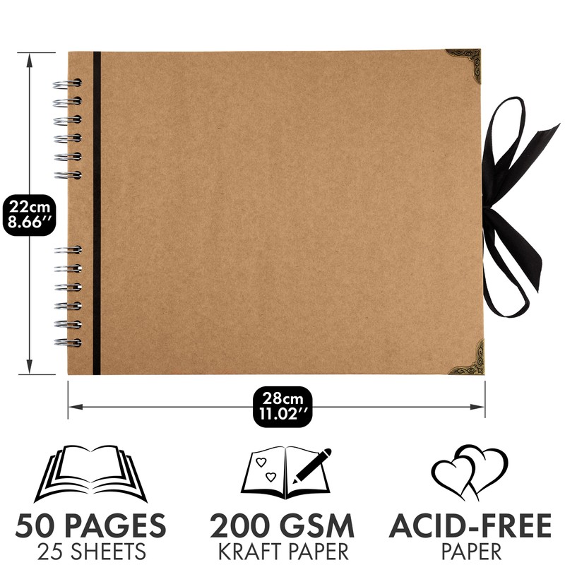 Bstorify Large Photo Album Scrapbook 50 Pages 28 x 22