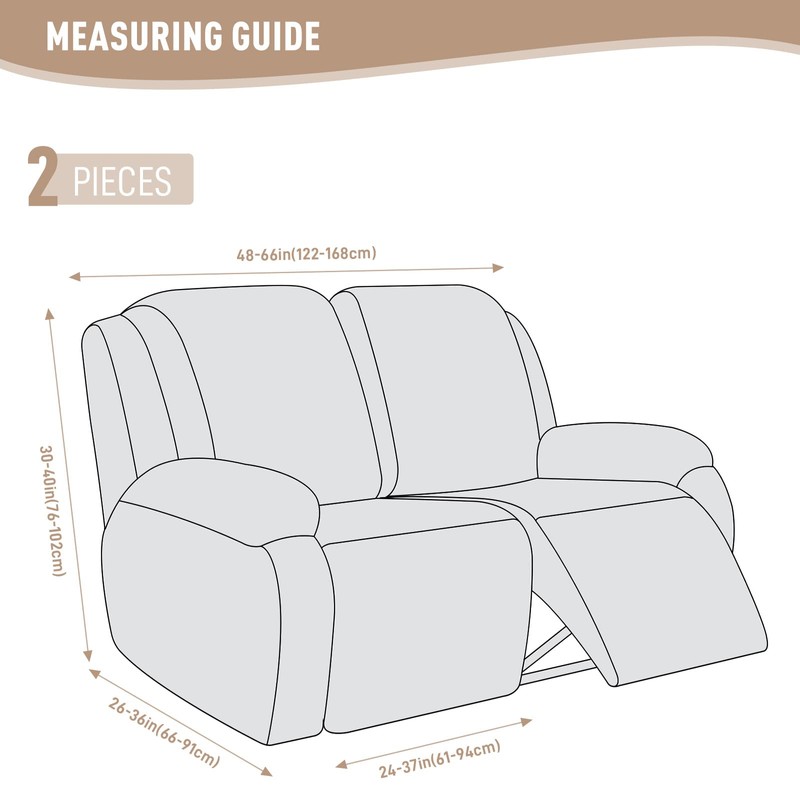 KinCam Recliner Covers, Stretch Reclining Chair Covers, Recliner Sofa Slipcovers