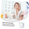 Mikinona 1pc Moon Milestone Blanket for Newborns Monthly Photo Blanket